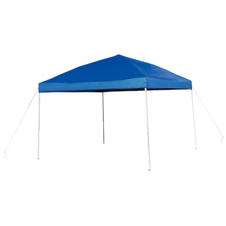 Flash Furniture Blue Canopy Tent, Folding Table and 4 Chair Set JJ-GZ10183Z-4LEL3-BLWH-GG